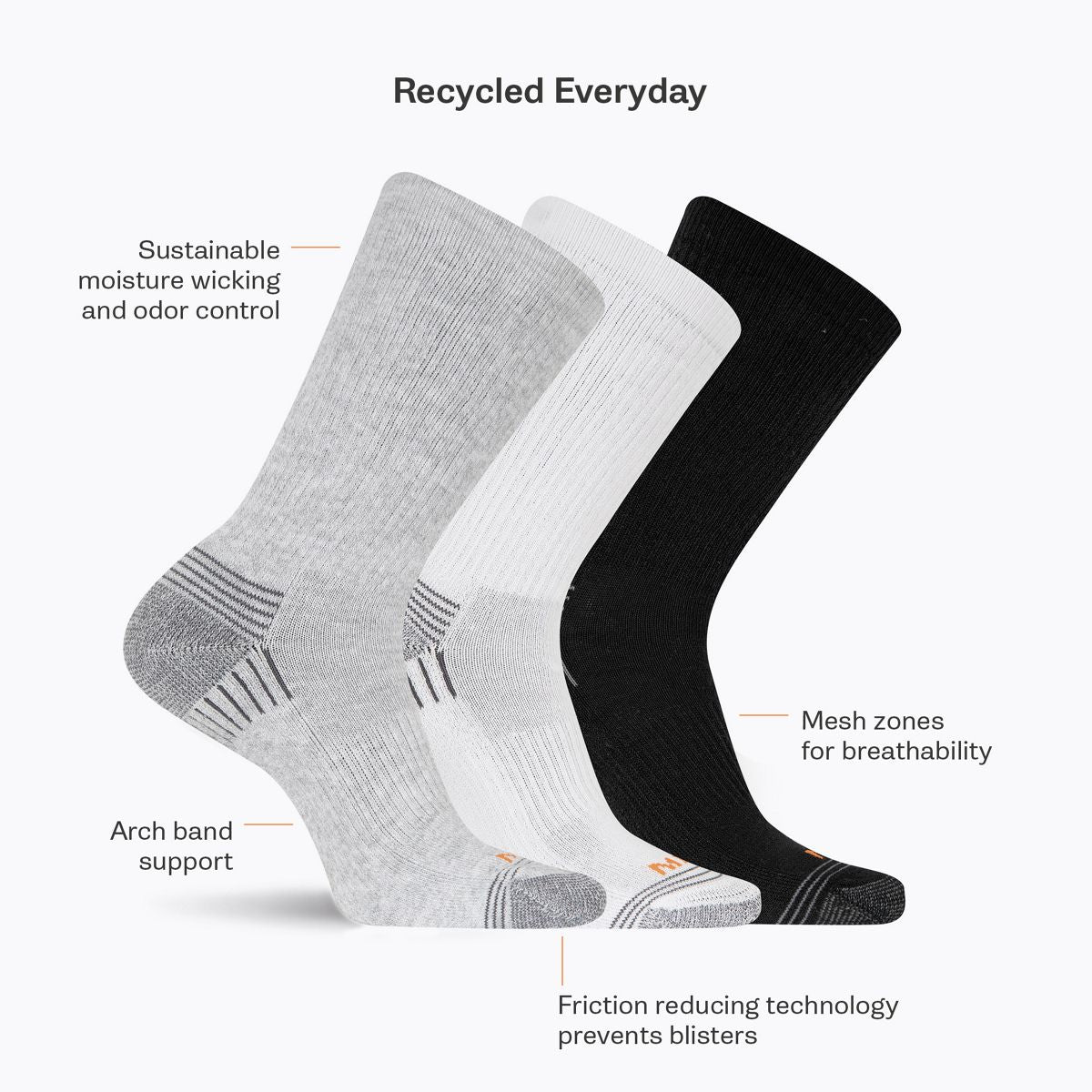 Recycled Low Cut Tab Sock 3 Pack - Socks | Merrell US