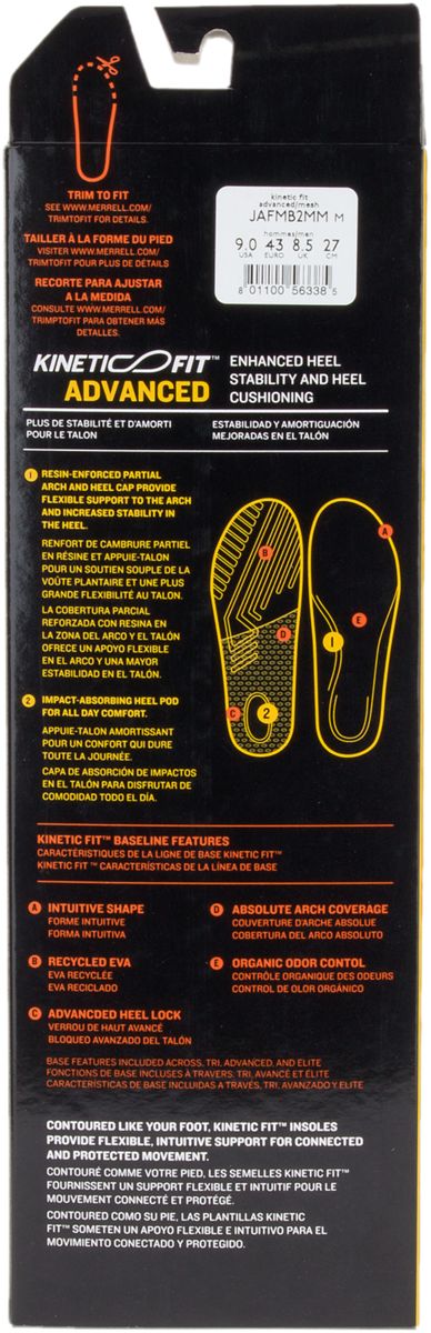 Men's Kinetic Fit Footbed Wide Width Insoles | Merrell On Sale