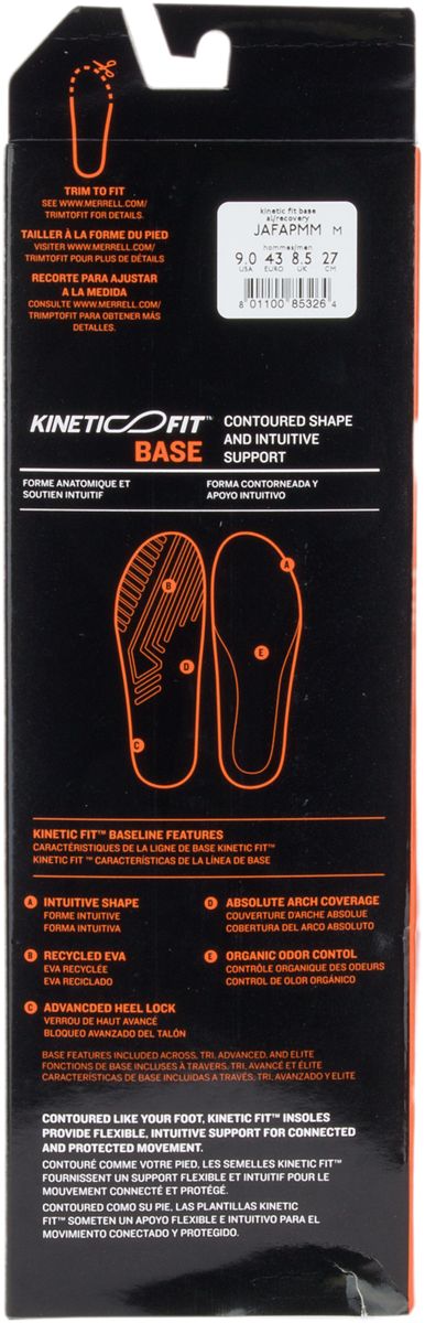 Men - Kinetic Fit™ Base AL Footbed - Insoles | Merrell On Sale